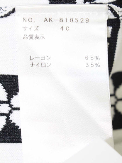 エムズグレイシー Monogram Cardigan 818529 カーディガン 40 ブラック ITDM5NOTY5IS