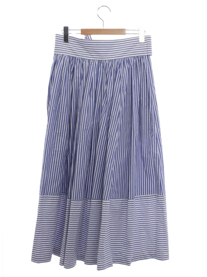 ブルックスブラザーズ コットン ストライプ ボウウエストベルト 100219438 マキシスカート 2 ブルー/ホワイト ITQXLEJY18ZG