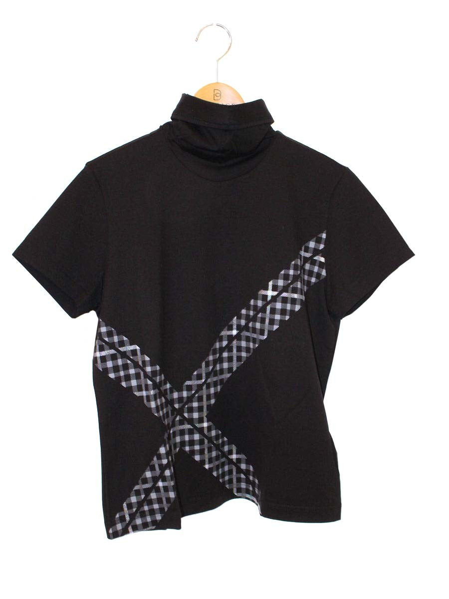 ダックス 11-294231 Tシャツ 40 ブラック チェック タートルネック ITH0AXHZJV10