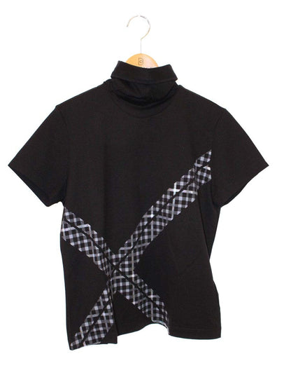 ダックス 11-294231 Tシャツ 40 ブラック チェック タートルネック ITH0AXHZJV10