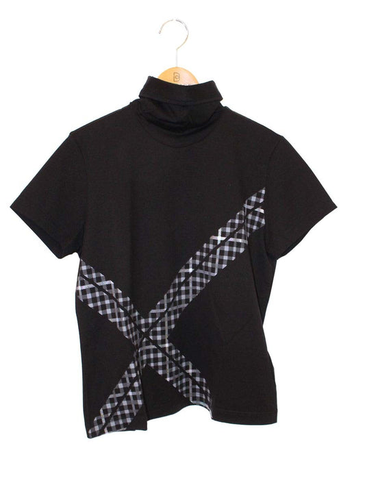 ダックス 11-294231 Tシャツ 40 ブラック チェック タートルネック ITH0AXHZJV10