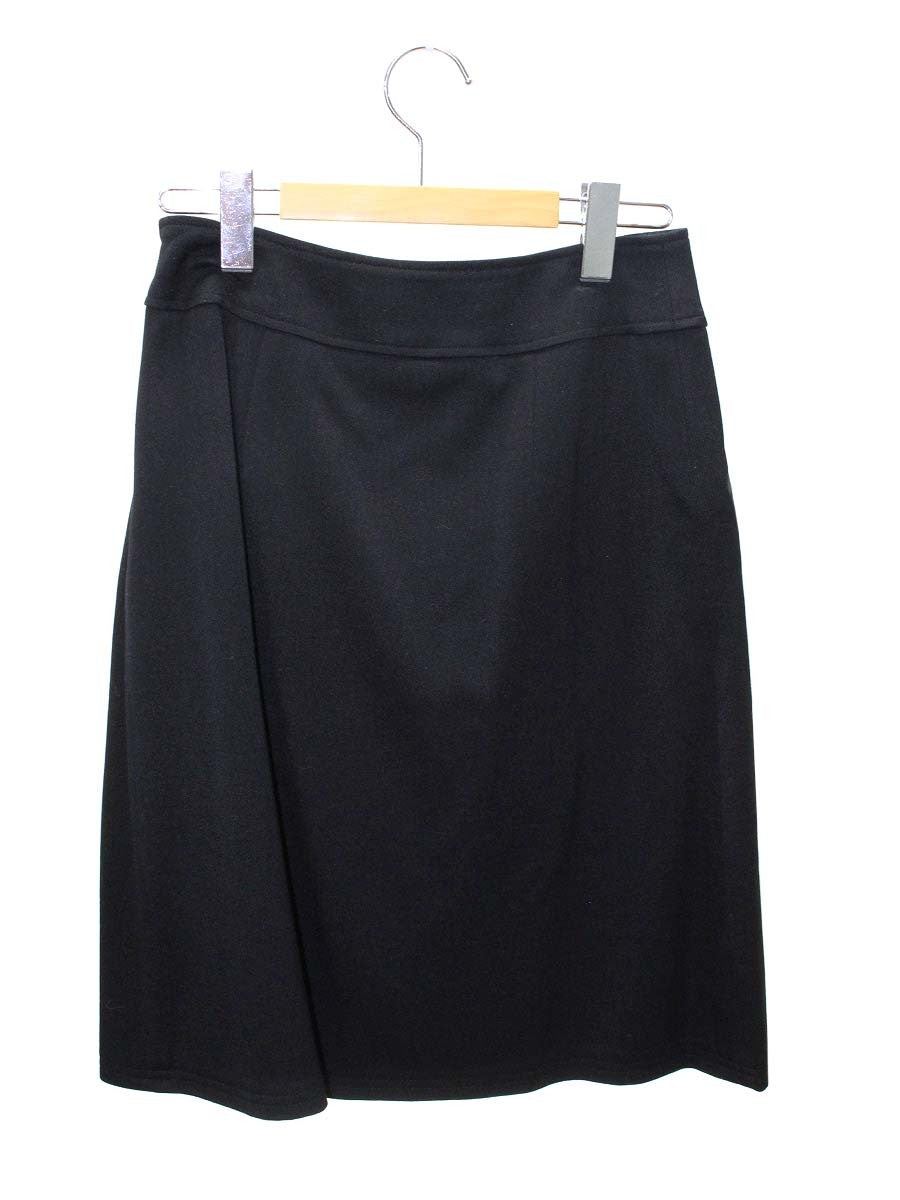 エムズグレイシー Asymmetry Skirt 817565 スカート 38 ブラック ウール混 ITWRLAZLTDCN