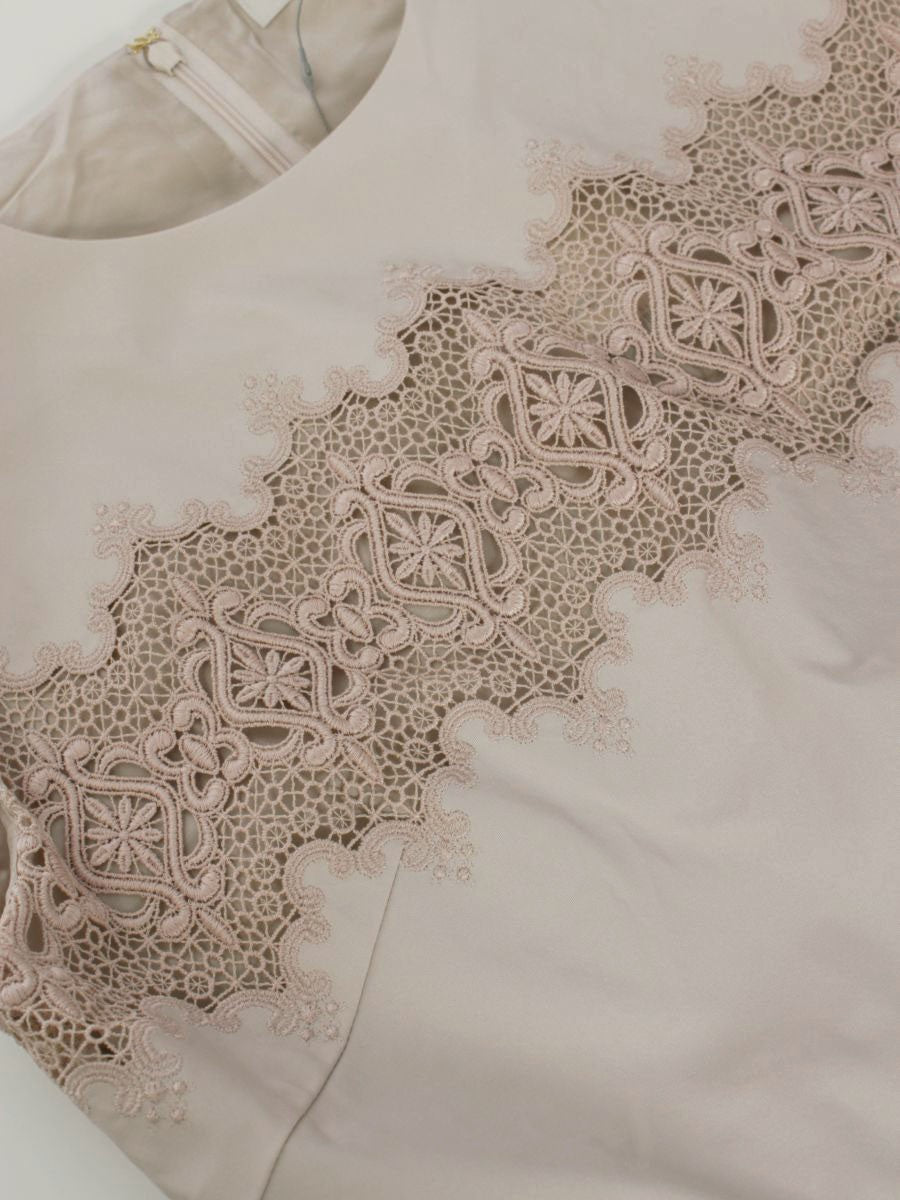 エポカ レースコンビタフタドレス エポカ　M5J14-339-40 ワンピース 40 ベージュ 24SS ITN3FK1DXL1V