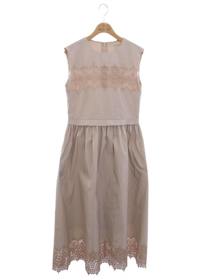 エポカ レースコンビタフタドレス エポカ　M5J14-339-40 ワンピース 40 ベージュ 24SS ITN3FK1DXL1V