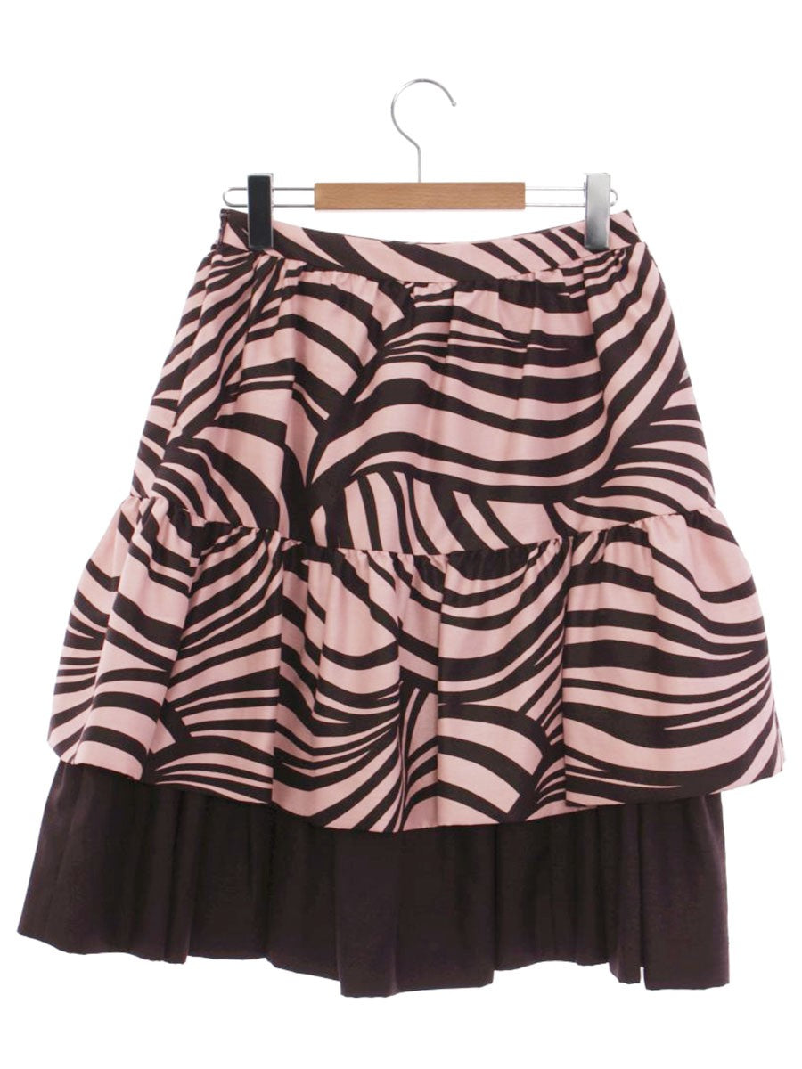 トゥービーシック W5S12-242-12 スカート 40 ピンク ティアード 総柄 IT8CCDS6AOCR