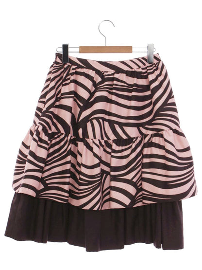 トゥービーシック W5S12-242-12 スカート 40 ピンク ティアード 総柄 IT8CCDS6AOCR