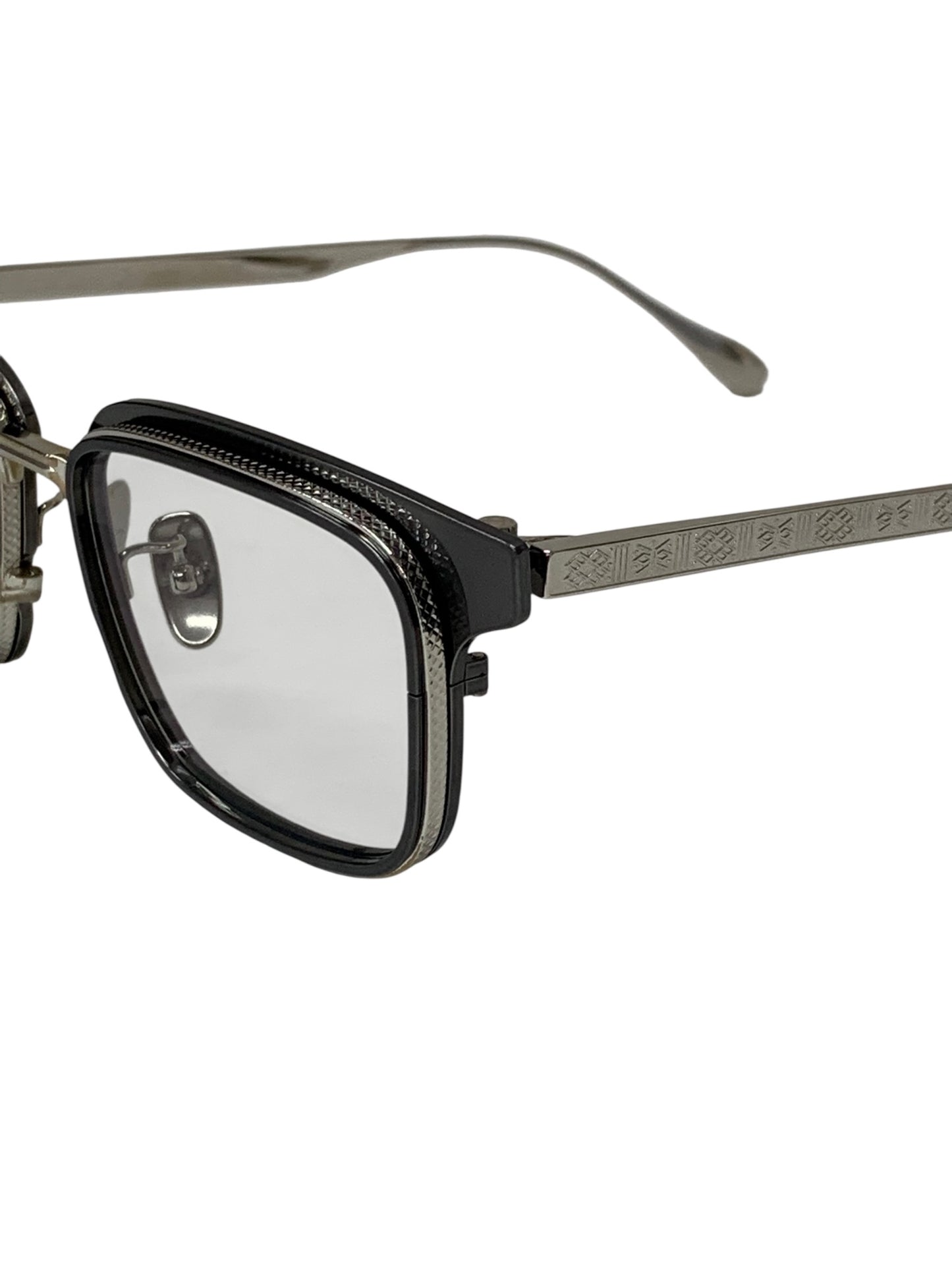 ドメスティックインターナショナル DI-1006TS メガネ シルバー メタルフレーム フルリム スクエア ITA7NB2BRLAH