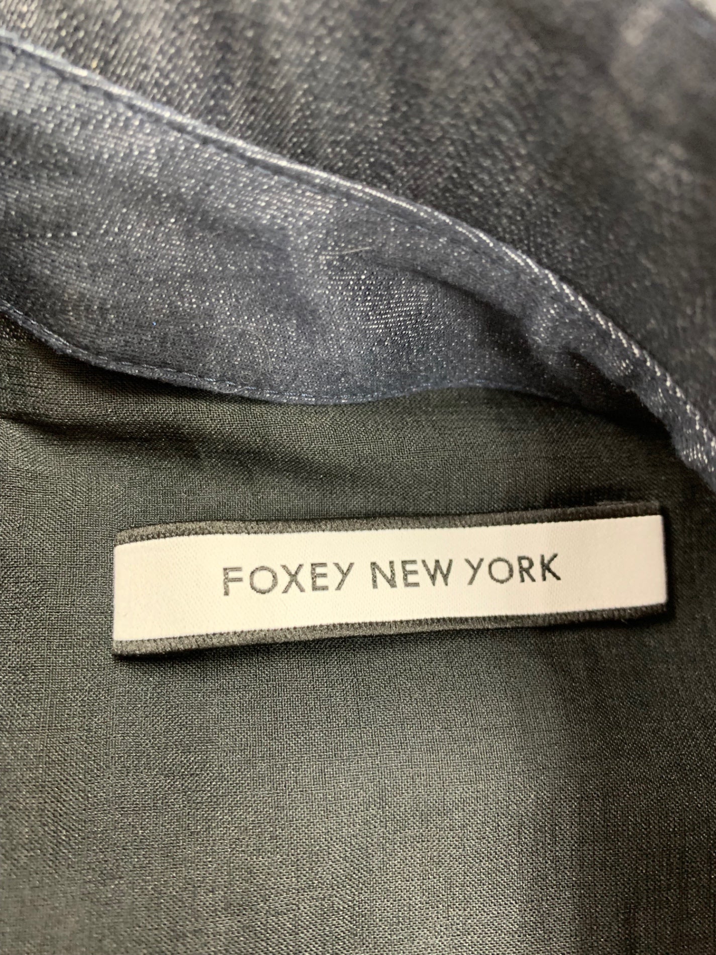 フォクシーニューヨーク  Brilliante Dress ブリリアント ドレス 41681 ワンピース 38 ネイビー デニム ビジュー ITZUEU5514QO