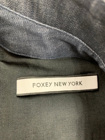 フォクシーニューヨーク  Brilliante Dress ブリリアント ドレス 41681 ワンピース 38 ネイビー デニム ビジュー ITZUEU5514QO