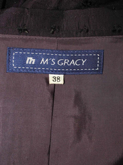 エムズグレイシー 421514 コート 38 パープル パールボタン IT4CZ7Y37RA8