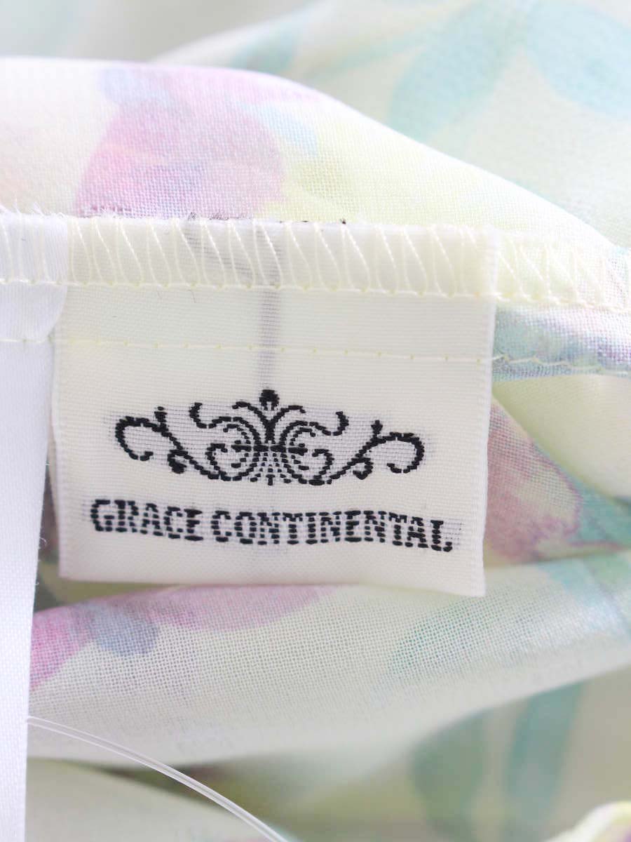 グレースコンチネンタル ボタニカルペイントトップ 18141206 トップス 36 イエロー フラワー ITQN743FUKM8