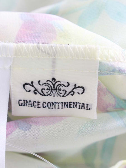 グレースコンチネンタル ボタニカルペイントトップ 18141206 トップス 36 イエロー フラワー ITQN743FUKM8