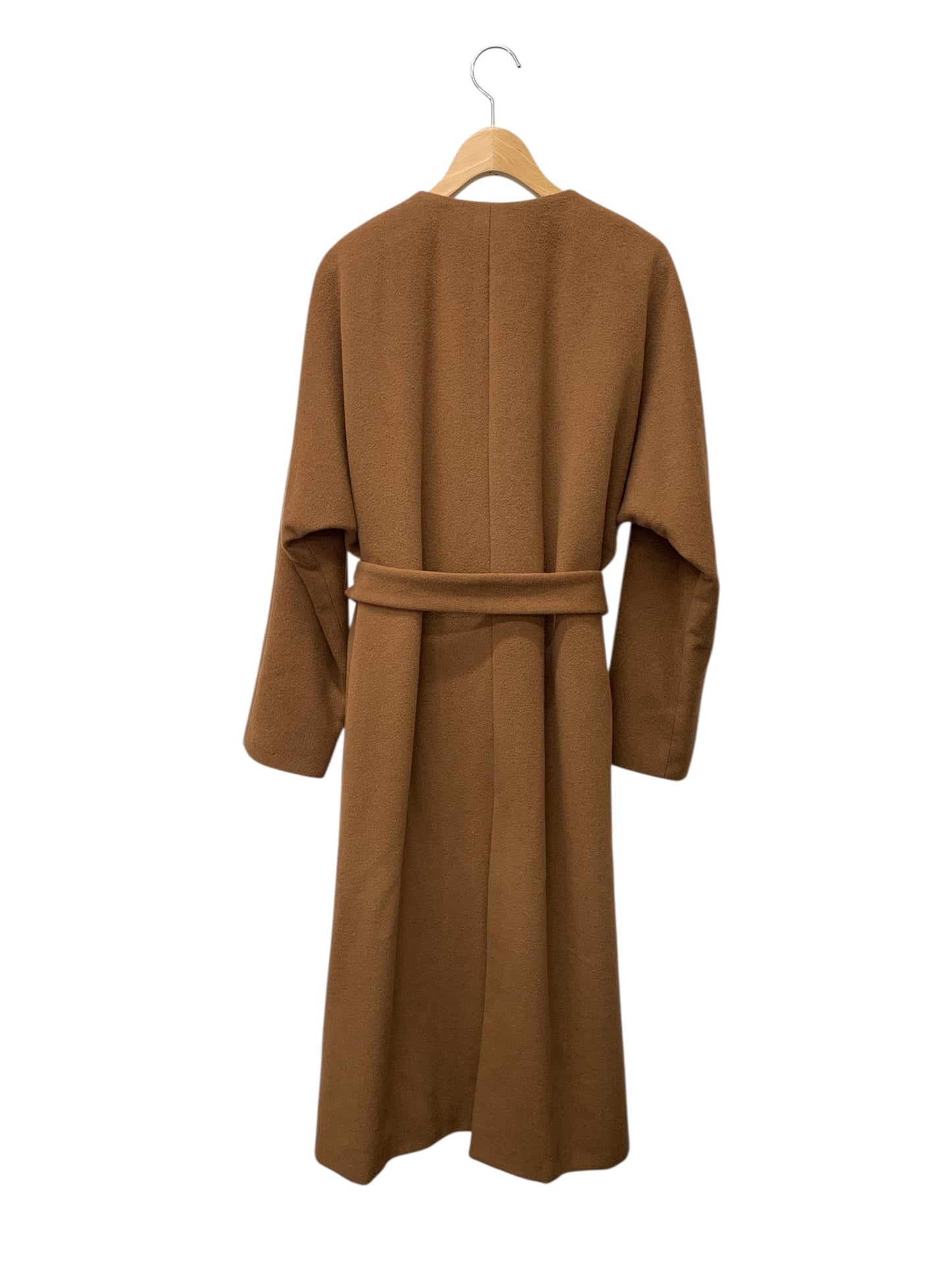 ベイジ BLUNTS  COCWKW0501 ノーカラーコート 0 ブラウン 羊毛 IT3SKE59SV58