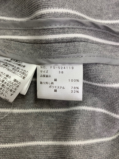 エムズグレイシー 524119 ジャケット 38 グレー ストライプ IT4J67B5L272
