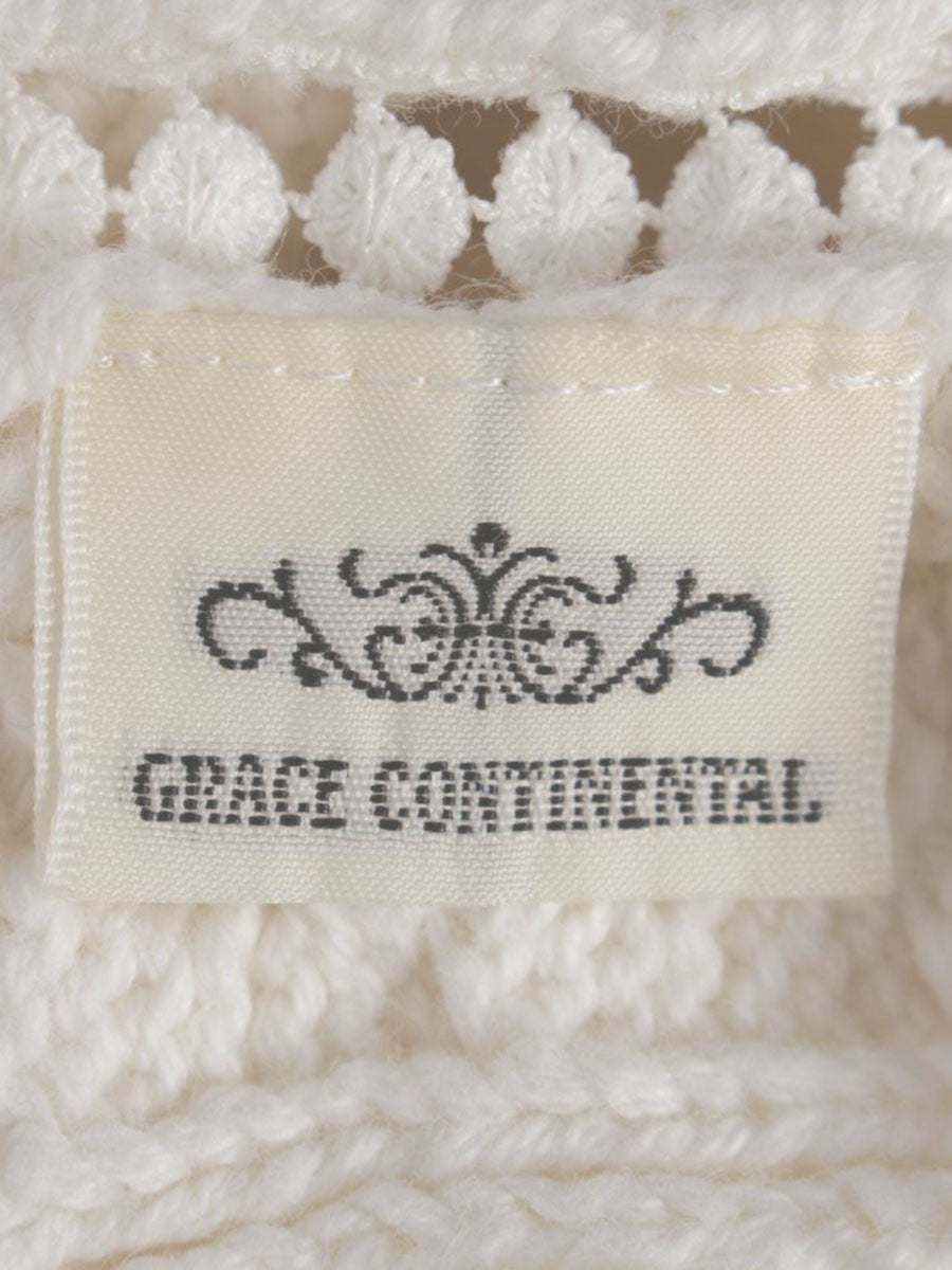 グレースコンチネンタル 1915 3054-0 カーディガン 36 ホワイト カットワークレース ITSGRU6WPX1M