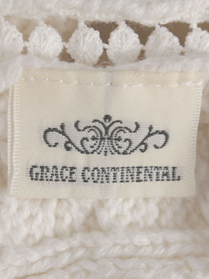 グレースコンチネンタル 1915 3054-0 カーディガン 36 ホワイト カットワークレース ITSGRU6WPX1M