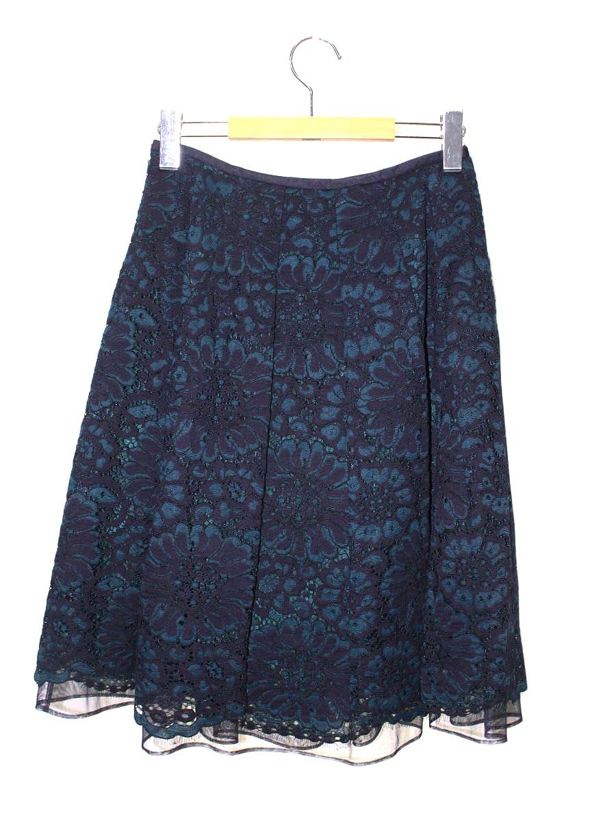 トゥービーシック W5S10-831-72 スカート 40 ネイビー レース ITQ5M0N01M40