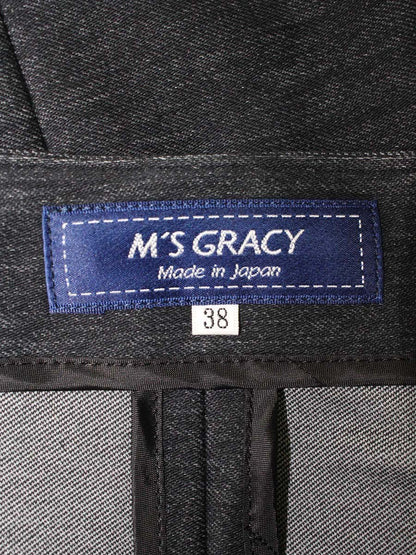 エムズグレイシー 914103 ジャケット 38 ネイビー カメリア Ｗジップ デニムカラー ITSML5VNSN5W
