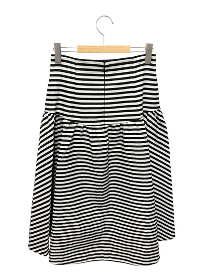 ボーダーズアットバルコニー オールボーダーベル スカート BD2221-3H-13 38 ブラック IT4H3PRRDF3Y