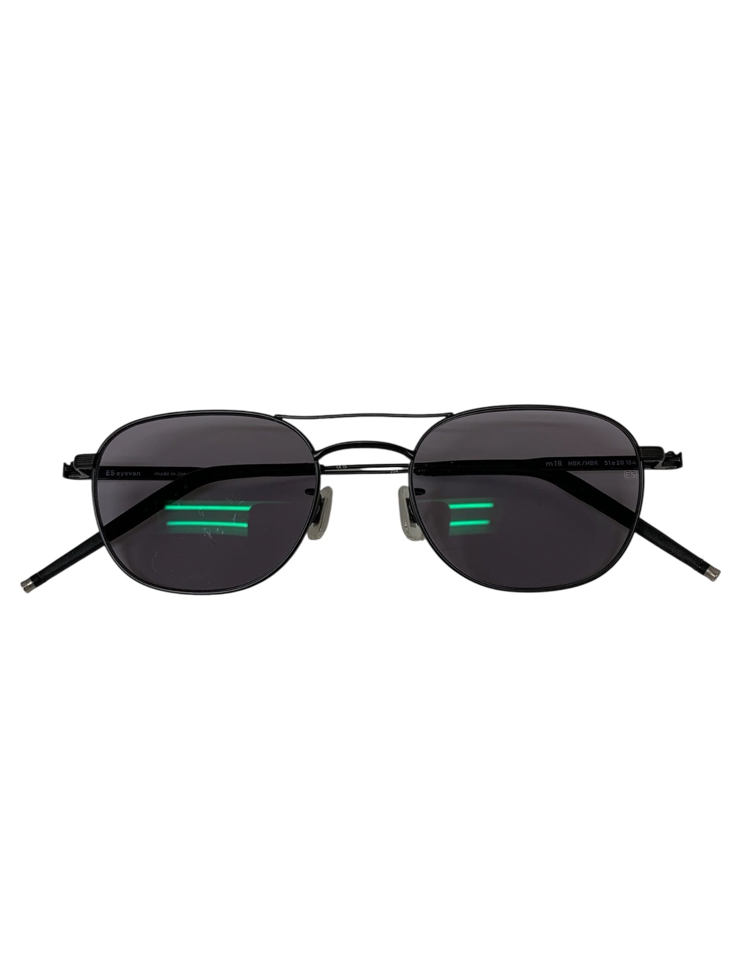 イーファイブアイヴァン ｍ18  サングラス ブラック メタルフレーム フルリム ツーブリッジ IT77CXDXTQIM