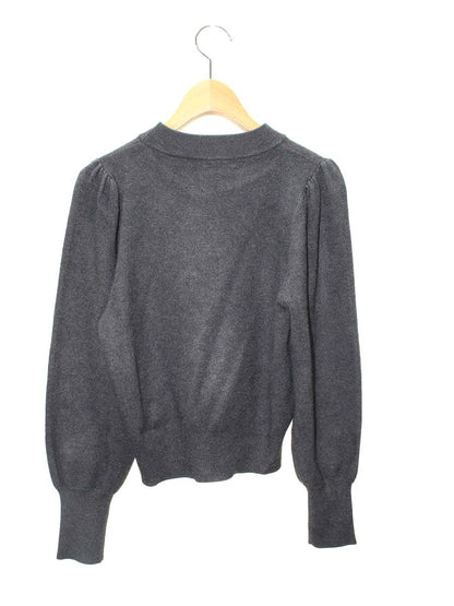 エムプルミエブラック ハイネックパフスリーブニットプルオーバー C733-028 36 グレー IT26W2D19XT2