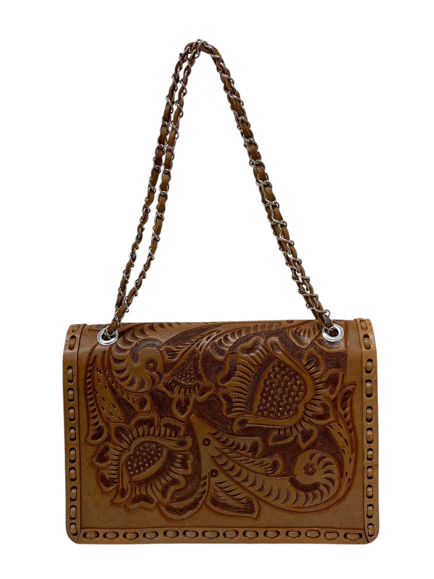 カービングトライブス ショルダーバッグ ブラウン チェーン ITQ22WY4CG18