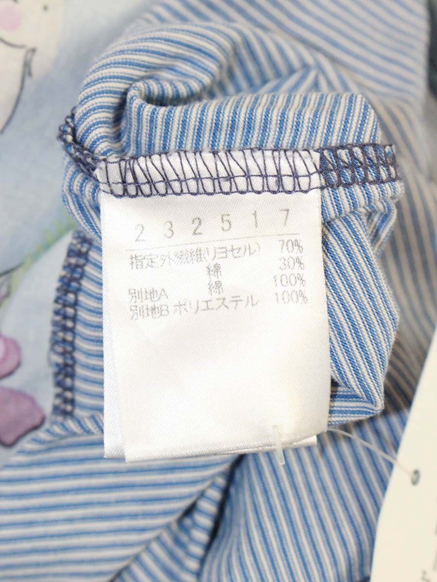 アルベロベロ 232517 トップス ブルー ぶたさん刺繍 ITRAXXB828G6
