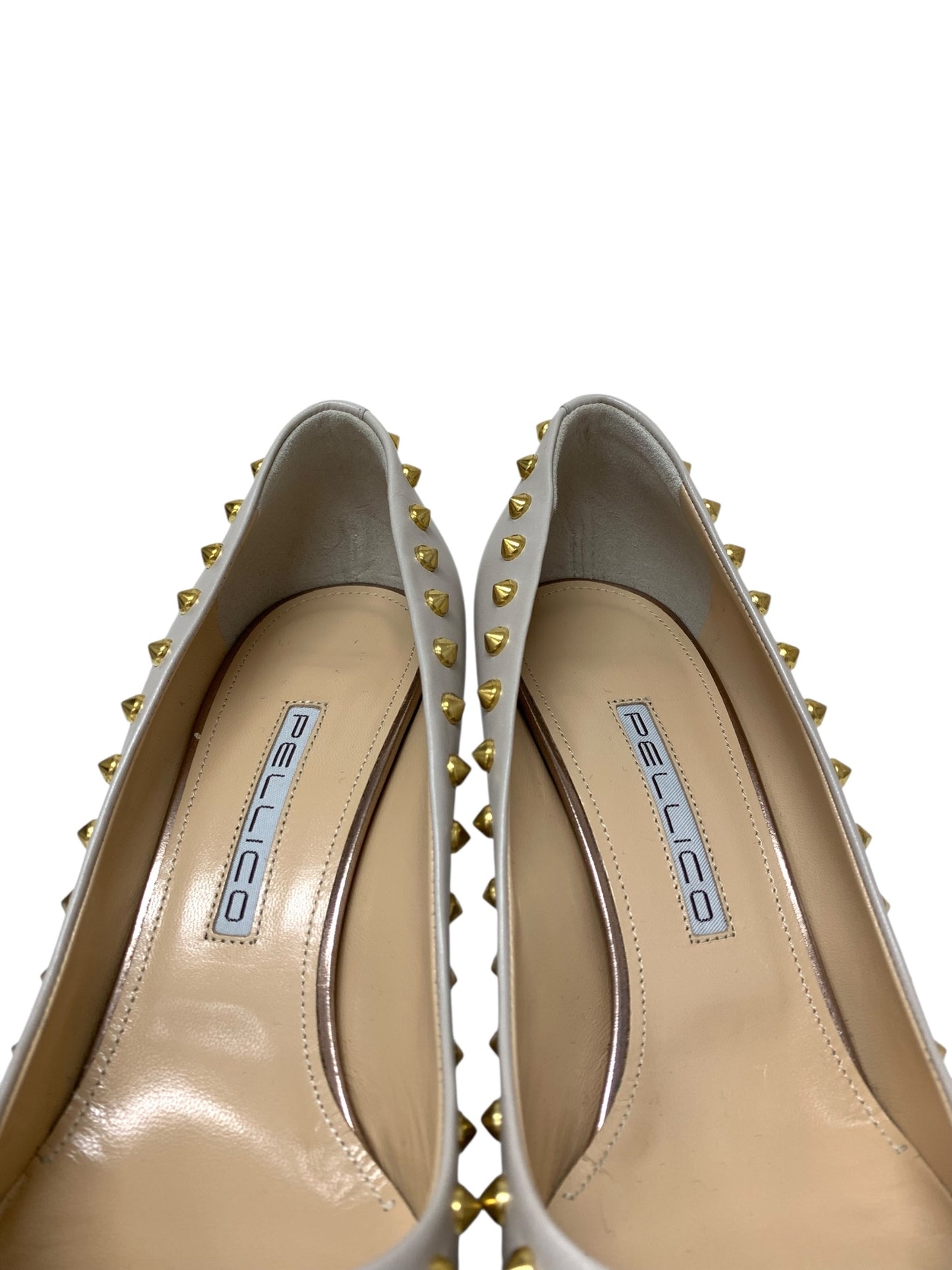 ペリーコ PE181DA2123VIXXDAI パンプス 37.5 ベージュ ゴールドスタッズ IT0S4A9IF02S