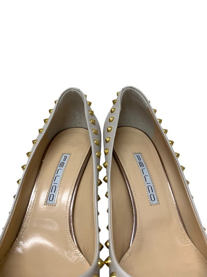 ペリーコ PE181DA2123VIXXDAI パンプス 37.5 ベージュ ゴールドスタッズ IT0S4A9IF02S