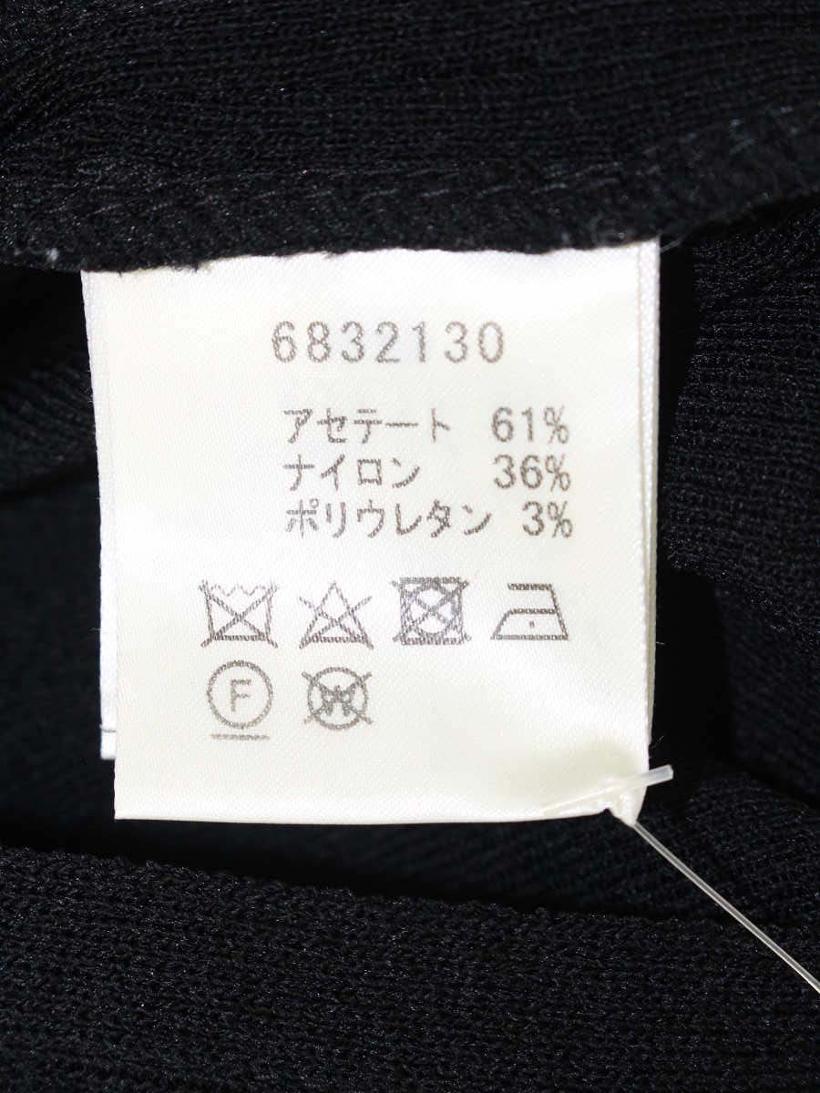 ルネ 6832130 ワンピース 34 ブラック ニット フロントＷジップ パール ITMPIPIQ5A40