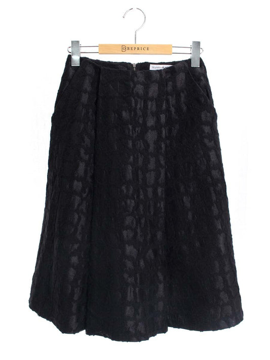 エムプルミエ C428-030 スカート 34 ブラック LOOP JAQUARD TUCK SKIRT ITBF15LXZA20