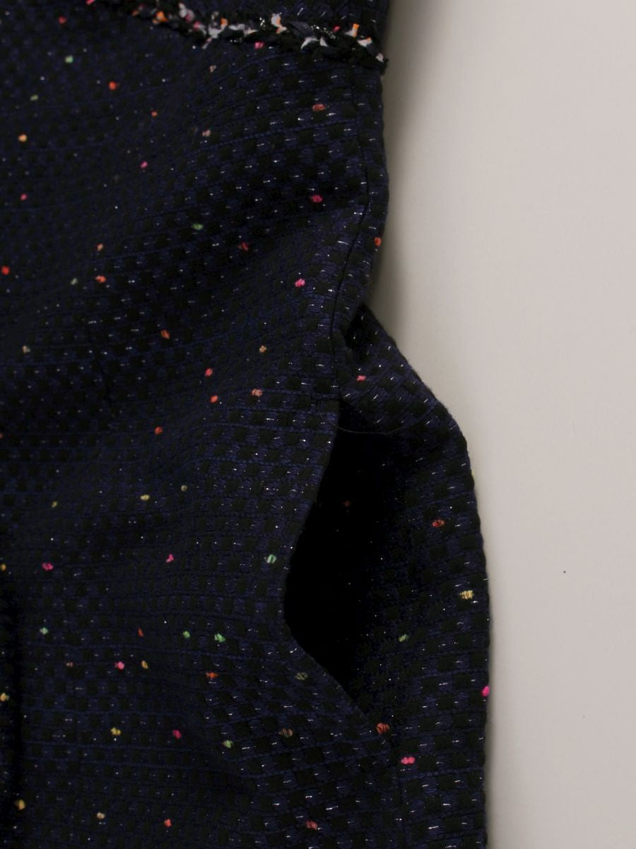 ルネ 6936350 ワンピース 38 ネイビー TISSU ツイード ITBVG9GD8EJW