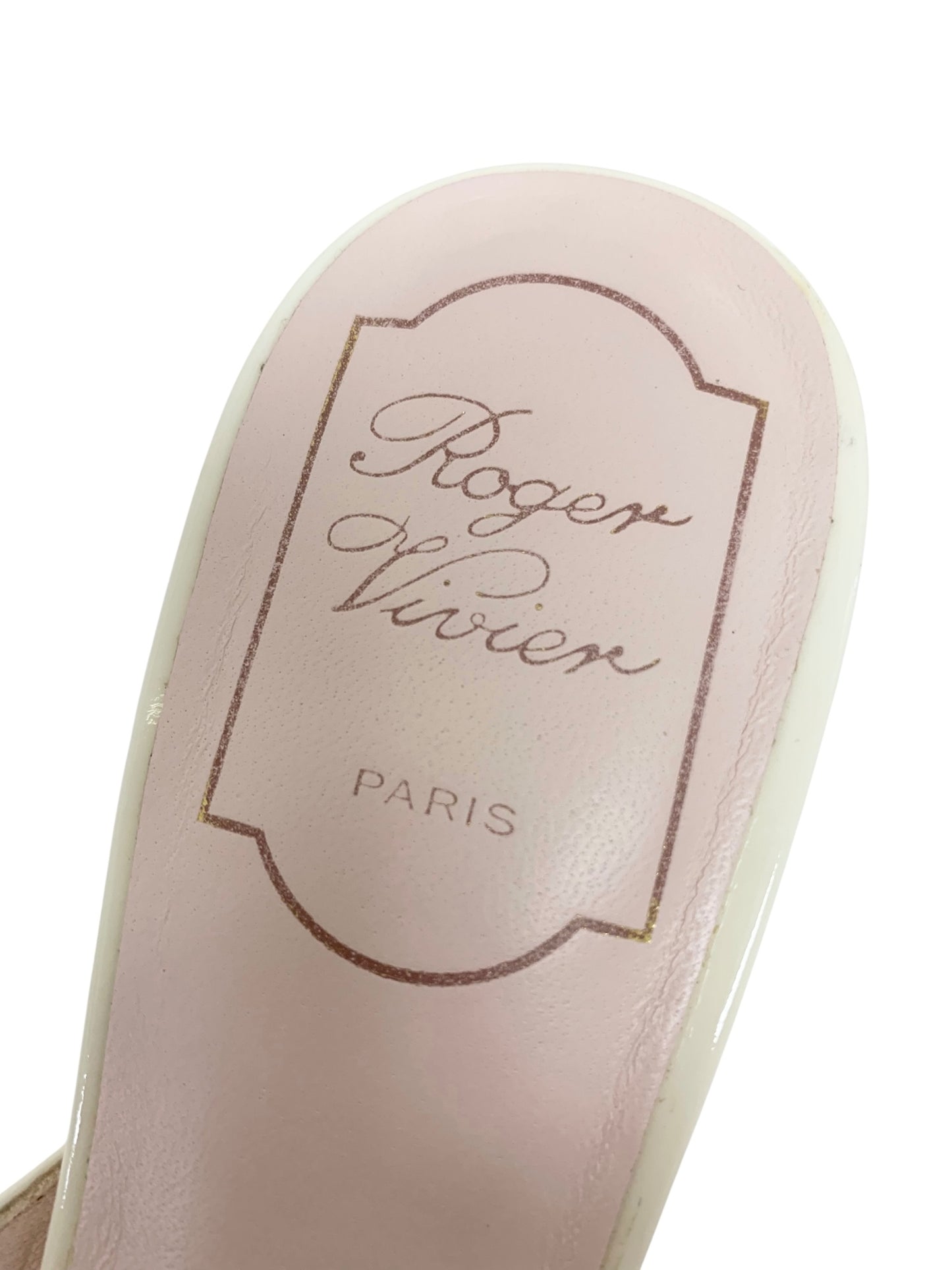ロジェヴィヴィエ トランペット パテントレザー ミュール RVW74839190D1PC019 36 アイボリー IT4UYZBM01NG