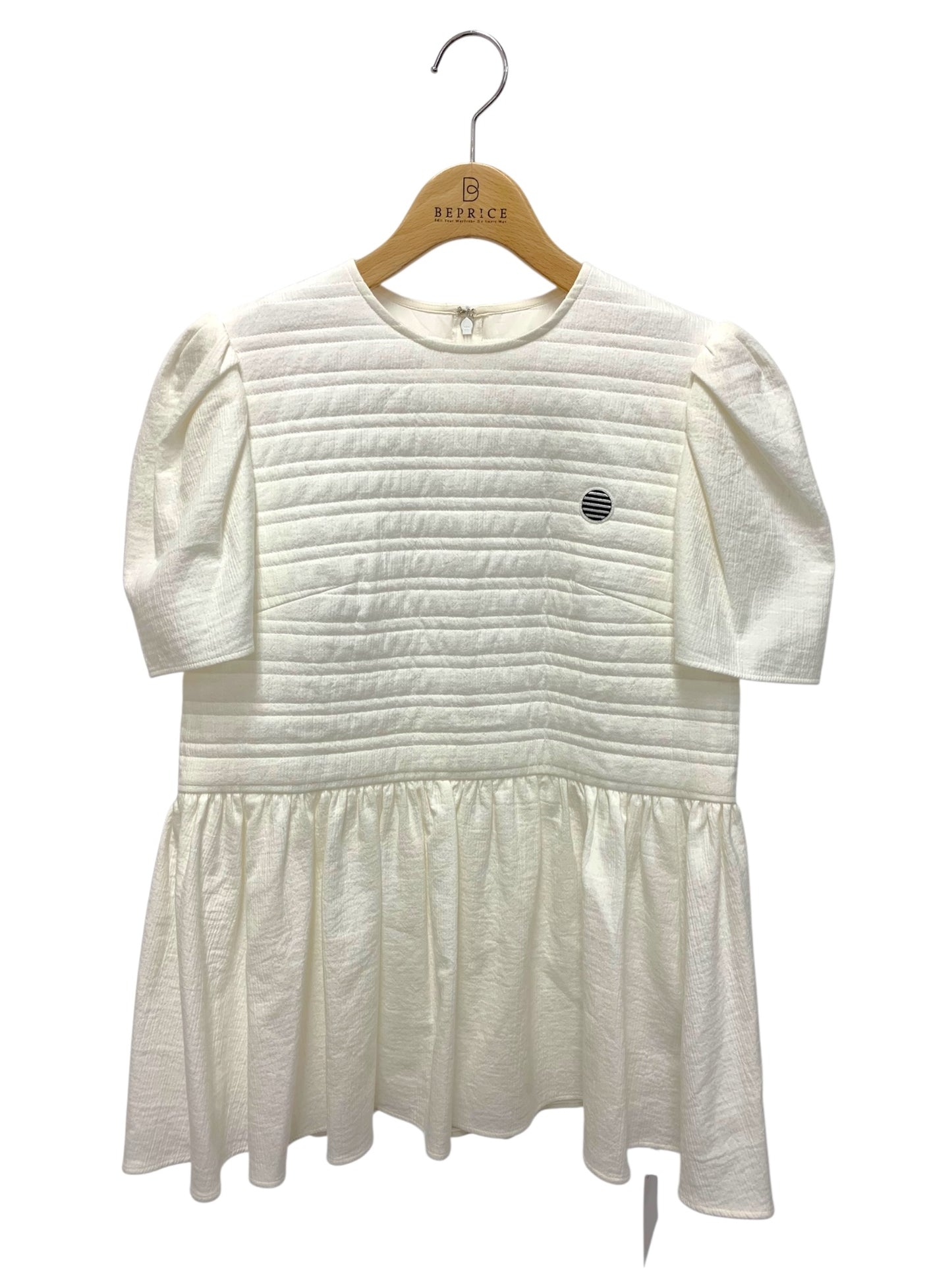 ボーダーズアットバルコニー BD2111P トップス 36 ホワイト ロゴワッペン ITZN3CNMRD5S