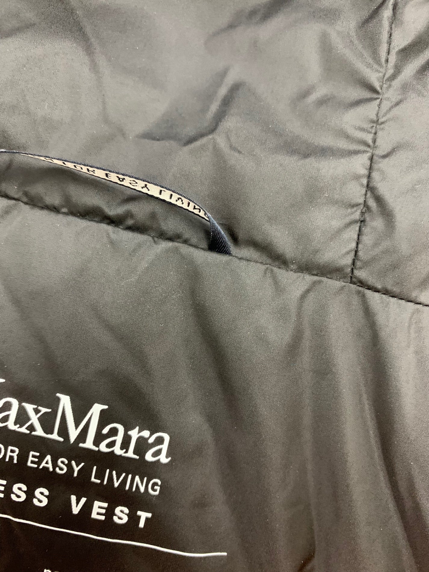 エスマックスマーラ TIMELESS VEST 91560148 ベスト 44 ブラック ロング 中綿 IT99QHKTDOEC