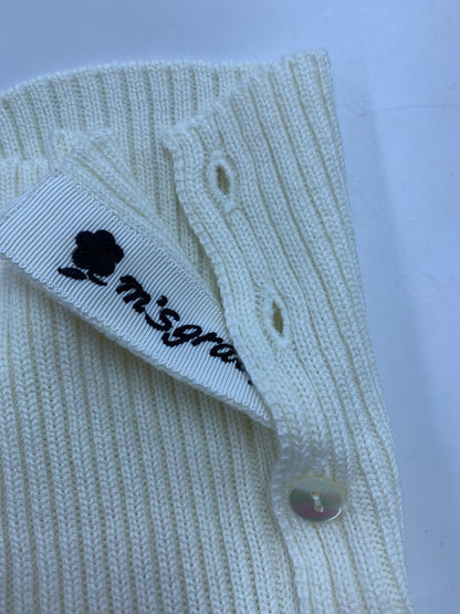 エムズグレイシー ロゴ刺繍入りタートルネックセーター 418611 ニット 40 アイボリー ボタン ITACPHCBLQDW