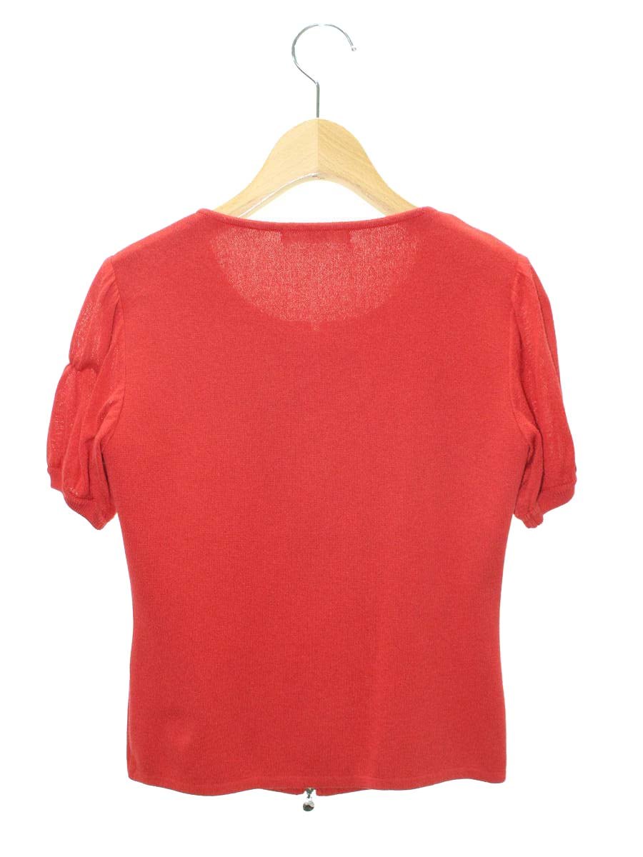 ルネ 6822400 カーディガン 34 レッド ラインストーン パール ダブルジップ ITQEPMEC8W7Q