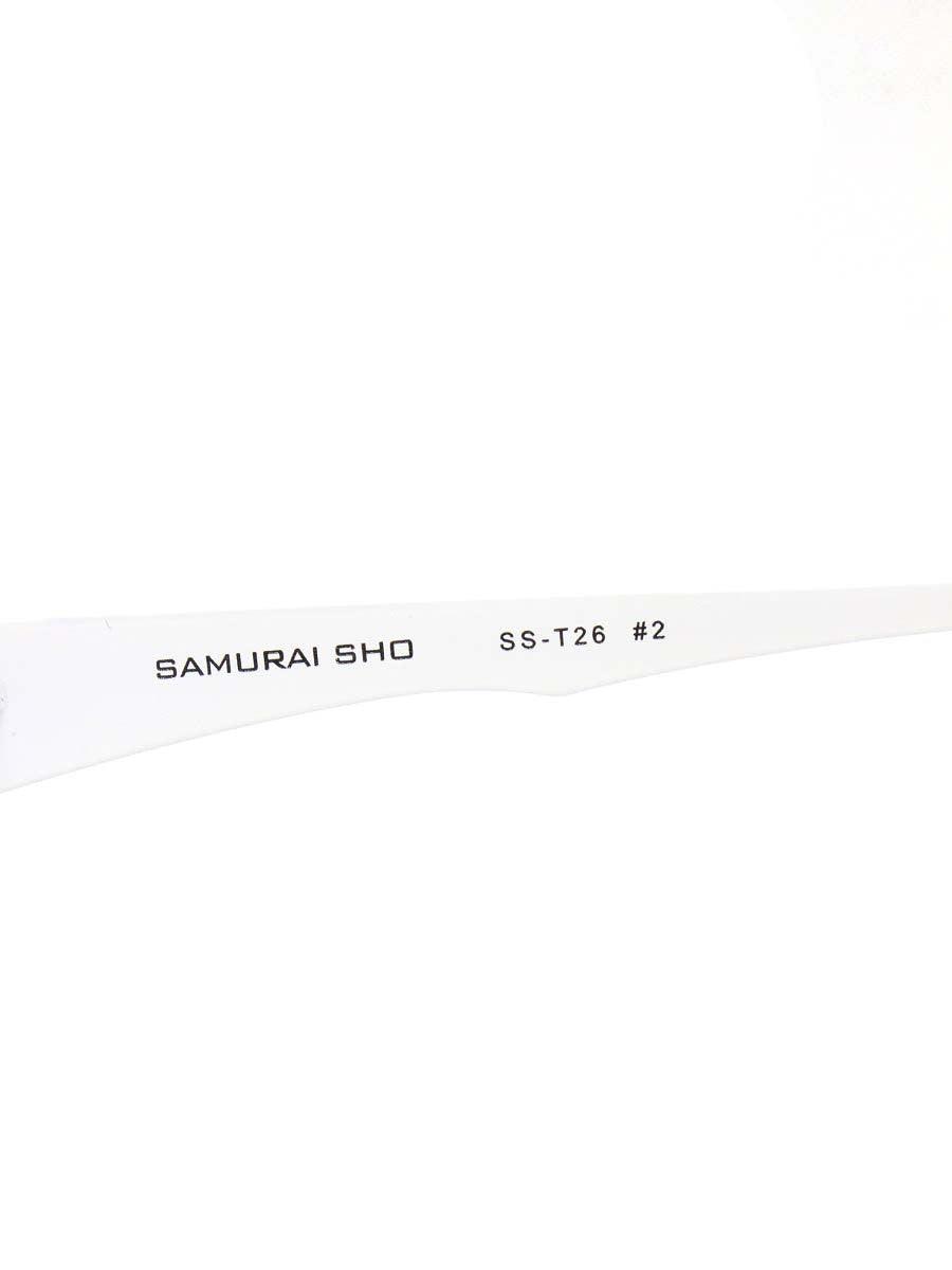 サムライ翔 SS-T26 メガネ ホワイト/ブラック ハーフリム スクエア ITZHAX3UFMOS