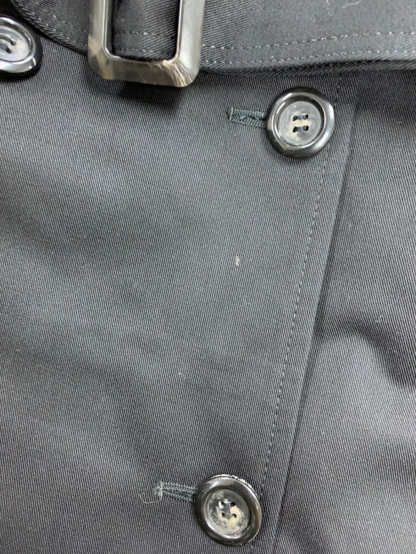 エポカザショップ REA02-314-09 トレンチコート 36 ブラック コットン ITUAN4OXNISY