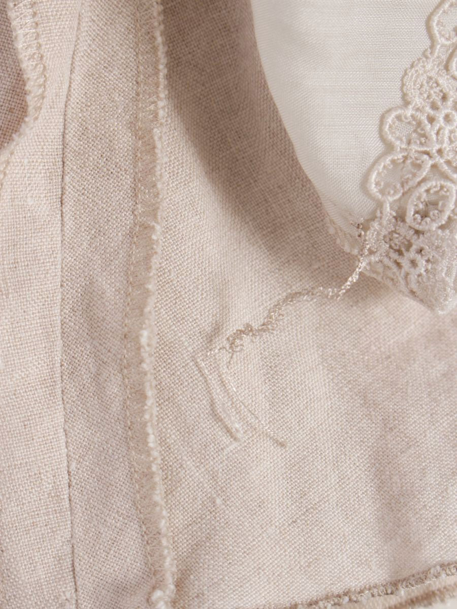 フォクシーブティック Dress Cote d'Azur 34330 ワンピース 38 ベージュ リネン 麻 IT4HD8JUZJWE