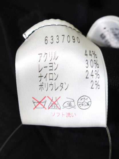 ルネ relax 6337090 ジャケット 36 ブラック カメリアWジップ ボリューム襟 ITBIKHWTRHU0