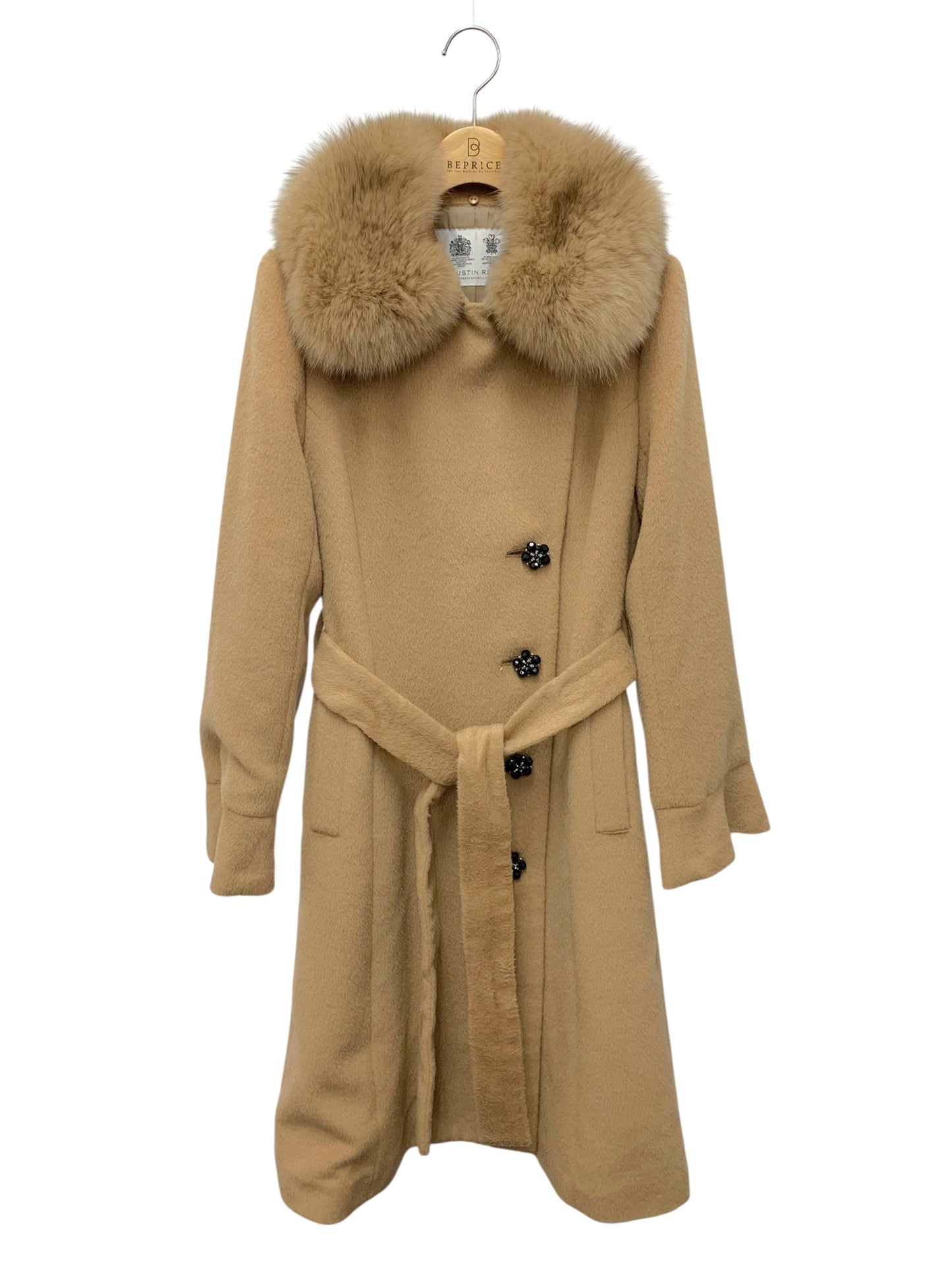 オースチンリード 1565-21518 コート 38 ベージュ アルパカ フォックスファー ITZWGEMSJFHC
