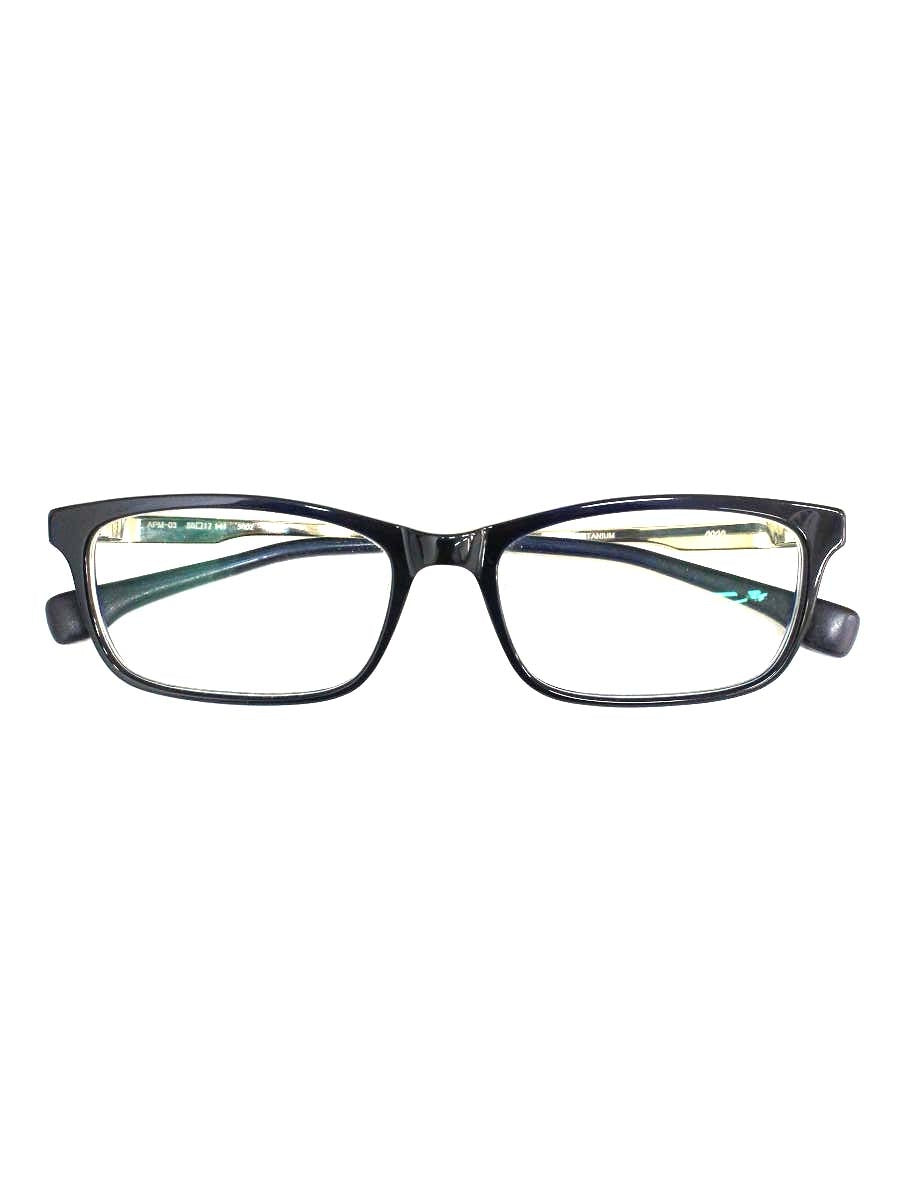 フォーナインズ APM-03 メガネ ブルー コンビフレーム フルリム スクエア ITGOJS9WBURG