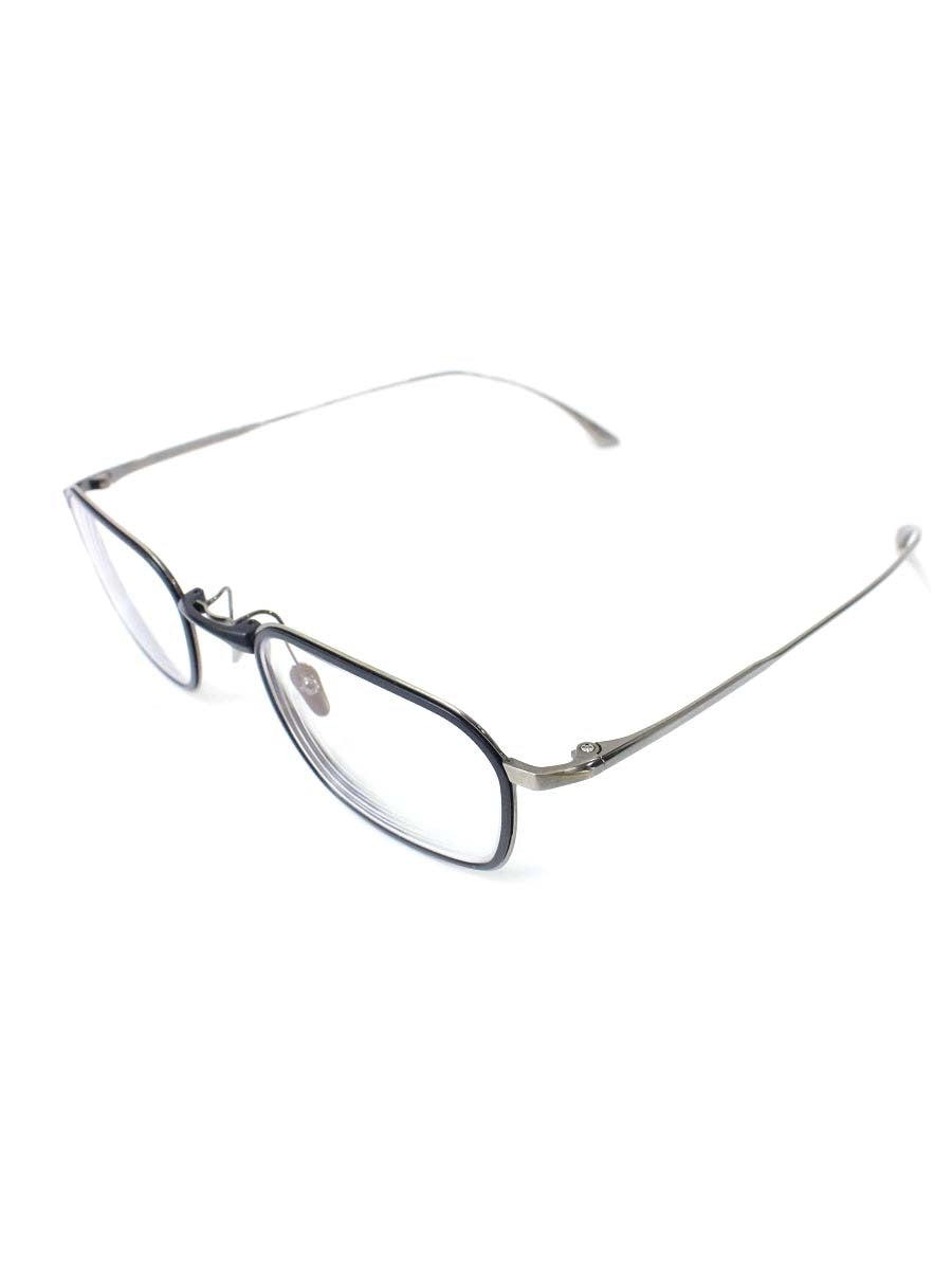 マスナガ BRADBURY メガネ シルバー/ネイビー メタルフレーム スクエア IT864C8I708D