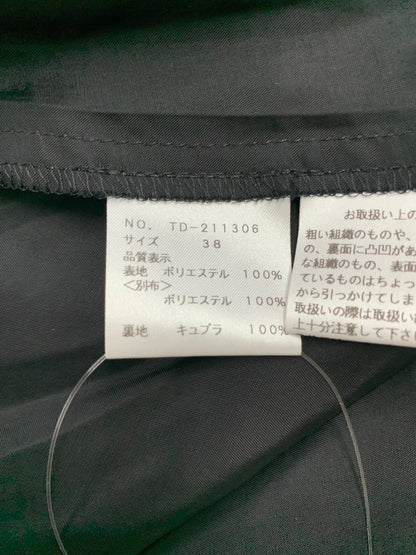 エムズグレイシー 211306 ワンピース 38 ブラック フラワーモチーフ シフォン ITVNSZGYIZUU