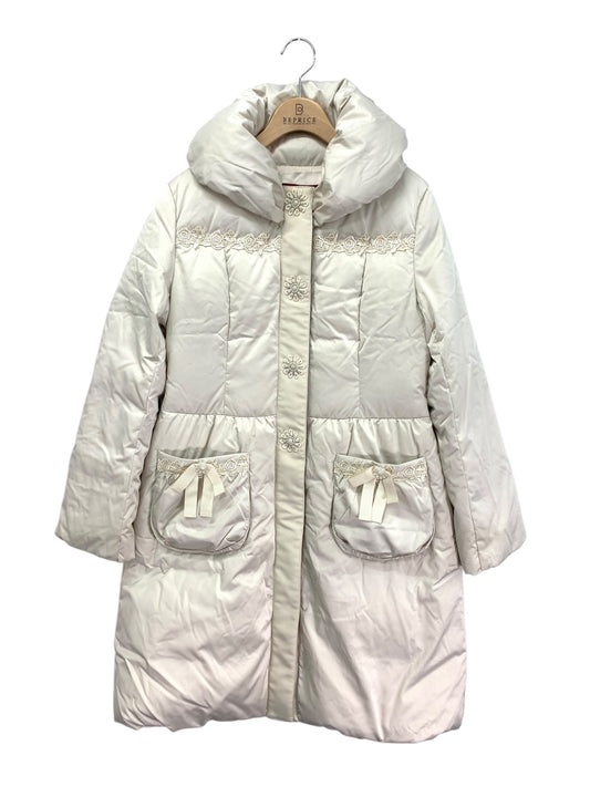 スーパービューティー ダウンコート 40 ベージュ ロング フラワーモチーフ IT0T88CNL2O0