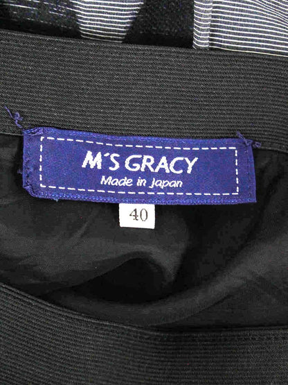 エムズグレイシー Ribbon Jacquard 017301 スカート 40 グレー ITYMZTJ6KSZS