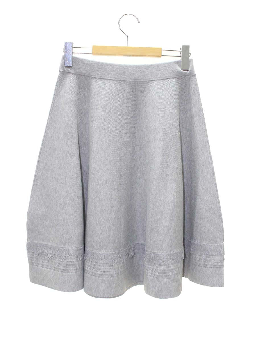 トゥービーシック W5S10-227-06 ニットスカート 40 グレー レース ITAKPJZEC709