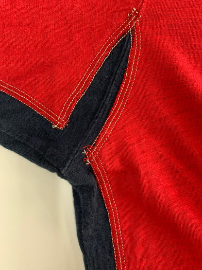 イッセイミヤケ ME63JK041 Tシャツ 2 レッド 切替 ポケット ITCOYCL7GQNM 【SALE】