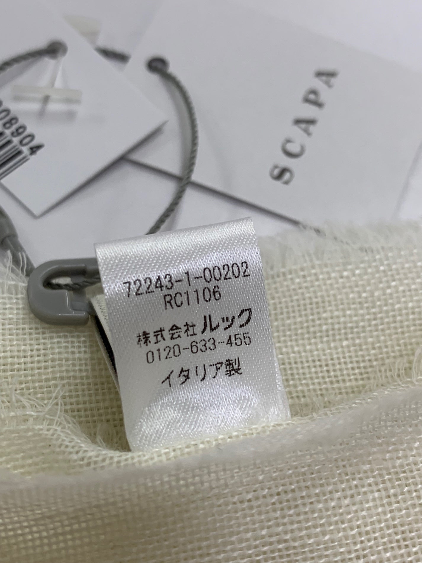 スキャパ 72243-1-00202 ストール アイボリー リネン混 ITDTXB9768HS